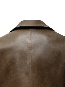 Lupin feutre 2025 vente en gros de haute qualité hommes veste en cuir meilleure conception respirant OEM vêtements Offres Spéciales toile tissu - Product Image 3