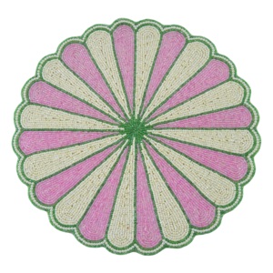 Floral Shape Beaded Design Colored Beaded Place Mat Best Table Decor Home Decor <b>Coaster</b> Mat Unique Shaped Pads & Pads - Product Image 4