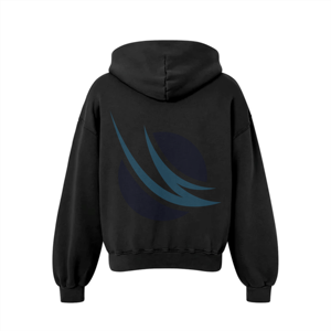 Sweat à capuche thermique pour homme, couleur noire, tendance, vente en gros, personnalisé, haute qualité, épaules tombantes, respirant - Product Image 2