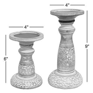 Candelabros de Madera de Última Generación con Madera de Primera Calidad, Diseño Antiguo, Candelabros de Madera Artesanales para Mesa (Juego de 2) - Product Image 5