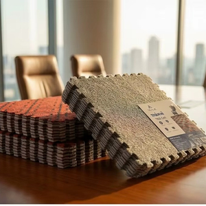 10mm EVA <b>Foam</b> <b>Interlocking</b> Carpet Floor <b>Mat</b> 60x60cm – Soft Noise Reduction Flooring for Office & Hotel - Product Image 1