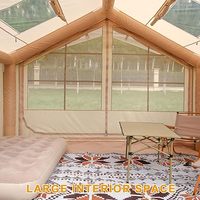 Tente gonflable luxueuse avec climatisation, installation facile, tentes gonflables 4 saisons pour le camping, imperméable 420D Oxford
