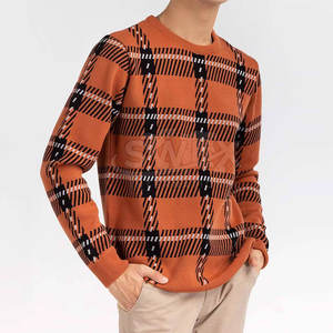 Street Style Blended Fabric <b>Sweater</b> Relaxed Fit Knit Pullover Trendy Fall Winter Top Custom Color <b>Men</b> <b>Sweater</b> - Product Image 1