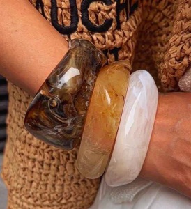 Bracelets et joncs en résine pour femmes, nouvelle collection, bijoux de style ange pour les fêtes et les mariages, haute qualité - Product Image 3