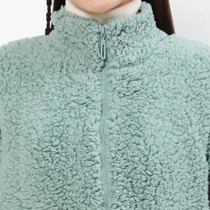 Chaqueta de Sherpa Ajustable de Nueva Llegada para Mujer, Transpirable, Servicio OEM, Cuello Alto, Material de Lona, Chaquetas de Sherpa para Mujer - Product Image 5