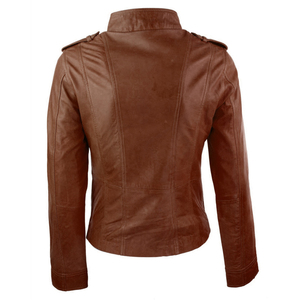 New Streetwear Style Long Sleeve Solid <b>Women</b> Leather <b>Jacket</b> Comfortable Fitness <b>Lightweight</b> <b>Women</b> Leather <b>Jacket</b> Best Selling - Product Image 2