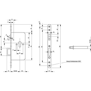 <b>Door</b> & Window Bolt-Circular Bolt Lock 353 with <b>Spring</b> Handle PZ Stainless Steel Rounded 20 X 260 mm BKS - Product Image 3