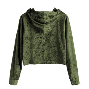Sudadera con capucha holgada con estampado de letras para mujer, Sudadera con capucha informal para mujer, Sudadera con capucha de gran tamaño recortada para mujer - Product Image 5