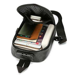 Sac de poitrine tactique à bandoulière avec port USB, sac à bandoulière, sac antivol - Couleurs assorties - Product Image 3