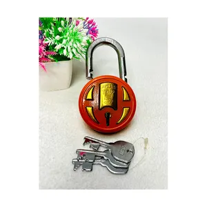 Low Price Top Quality 3 Keys Double Lock Orange Color Coating and iron Material Padlock for Buyers