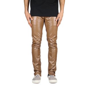2024 Customized High Quality Men's Leather Pant Top Design with Nonwoven Weaving Method OEM Serviced - Product Image 1