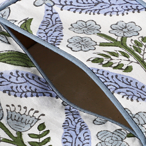 Ridhi Handmade Cotton Vải Trang Trí Vuông Khăn Ăn Chủ Ánh Sáng Thép Màu Xanh Khối In Mô Hộp Bìa Cho Nhà Phòng Ngủ - Product Image 2