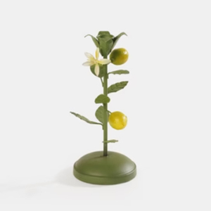 Porte-bougie en fer fait main avec citrouille et feuilles vertes pour la décoration de table à la maison, pour les mariages et les réunions de famille - Product Image 2