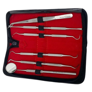 RAICES Enterprises Stainless Steel Dental Cleaning Kit Mirror Tweezers Scaler <b>Probe</b> Premium Grad Surgical Instruments CE - Product Image 6