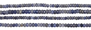 Cadena de cuentas facetadas de iolita de 4 a 5 mm, cuentas de piedras preciosas naturales para la fabricación de joyería. - Product Image 4