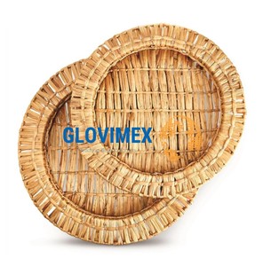 Meilleur choix : Plateaux de service et de rangement rustiques et durables en jacinthe d'eau, tissés à la main, taille et couleur personnalisables pour restaurant - Product Image 1
