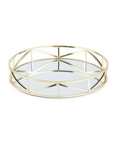 Bandeja de Servicio de Metal Plateado Moderna y Lujosa para Servir Comida en Bodas Navideñas en Hoteles, Aperitivos y Café - Product Image 1