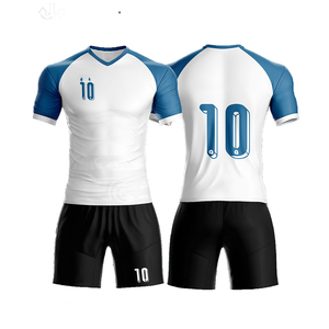 Conjunto de Uniforme de Fútbol Deportivo de Verano Sublimado Personalizado de Alto Rendimiento, Transpirable, Cuello en V, Manga Corta, Pantalones Cortos de Fútbol de Secado Rápido - Product Image 4