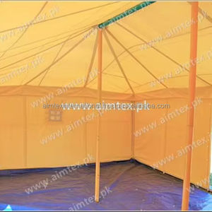 Cómoda tienda de campaña para refugiados con 100% carpas de campana de lona de algodón Retardante de fuego, resistente a los rayos UV e impermeable Ligero y móvil - Product Image 1