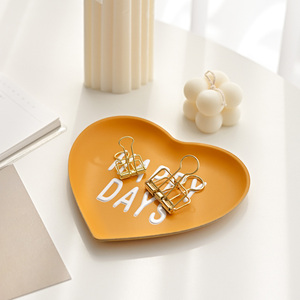 [FENICE] HEART TRAY (136*125*12mm) Storage Trays Soft Texture Lightness Modern Design Living Room Table <b>Organizing</b> Jewelry Tools - Product Image 5