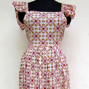 Antique Stylish Printing Tie Dye Long Kaftan V-neck Half Sleeves Rayon Fabric <b>Loose</b> <b>Fitting</b> <b>Dress</b> with Side Slit Spring Kaftans - Product Image 1