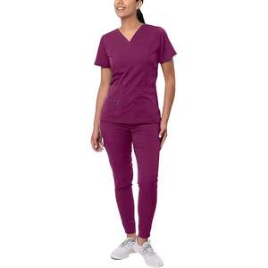 Custom Unisex High Quality Scrubs <b>Set</b> Waterproof Wide Leg Nurse <b>Doctor</b> Scrub Pants with Short Sleeves Custom <b>Set</b> From Pakistan - Product Image 3