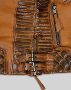 Chaqueta de Cuero para Mujer, Nueva Moda, Resistente al Viento, Chaqueta de Cuero para Hombre y Mujer, Estilos Personalizados, Chaqueta de Cuero Charlotte Burnt Multiple 2006 - Product Image 2