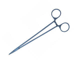 Pinzas portaagujas Debakey de alta calidad, suturas de acero inoxidable quirúrgicas rectas recubiertas de azul, fuente de alimentación Manual - Product Image 6