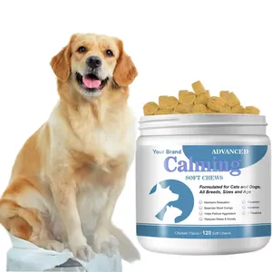 Private Label Dog Care Products Calming Supplement For Dogs Helps With Dog Anxiety Relief Aggressive Behaviour Hyperactivity