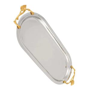 Elegante Bandeja de Servicio de Metal Hecha a Mano para Hogares, Hoteles y Salones Indios - Ecológica, Apta para Lavavajillas, Eleva el Ambiente - Product Image 5