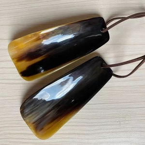 Cubiertos de cuerno de buey y búfalos naturales-Cucharas planas para servir en la mesa para fiestas y uso en restaurantes - Product Image 1