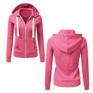 Áo Hoodie Tùy Chỉnh Áo Hoodie Nữ Có Khóa Kéo Bán Sỉ Logo Tùy Chỉnh Áo Hoodie Đường Phố Nữ Ngoại Cỡ