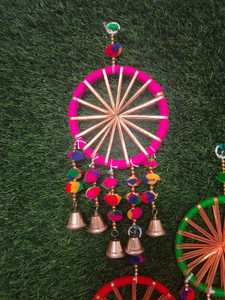 ที่แขวนผนังหลากสี Gota สำหรับตกแต่งบ้านปอมปอมประตูลาเต้แขวนขนาดเล็กลาย chakri latkan Dream catchakri - Product Image 2