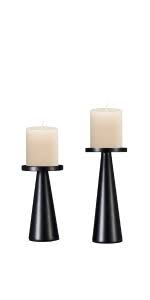 Support de bougie rond en aluminium avec revêtement en poudre noire, décoration d'intérieur, support de bougie de table en métal pour Noël et Pâques - Product Image 3
