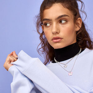 Sweat-shirt imprimé graphique personnalisé papillon champignon pour femme, sweatshirts coupe décontractés - Product Image 2