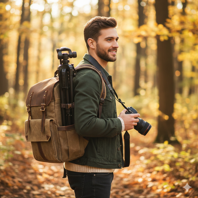 BEARKY Camera Backpack Waterproof Photography Bag for DSLR SLR Mirrorless Camera Professional Outdoor Travel Camera Case