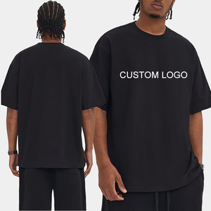 เสื้อยืดโอเวอร์ไซส์สำหรับผู้ชายพิมพ์ลายสกรีนได้กำหนดเองเสื้อยืดโอเวอร์ไซซ์ผ้าคอตตอนเทอร์รี่100% 300 GSM - Product Image 2