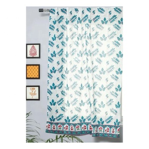 Cáñamo 100% algodón orgánico diseño Floral bordado borla encaje estilo japonés gabinete cortina partición a prueba de polvo cortinas de sombreado - Product Image 3