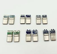 Conector USB Tipo C 3.0/3.1 Macho de Fábrica Directa, Corriente Nominal de 5A, 100V CA, Longitud Personalizada, Carcasa LCP de 2P/4P/5P