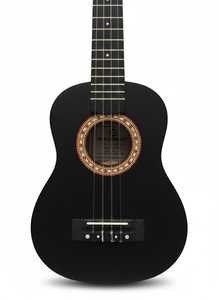 Ukelele Soprano Clásico Negro SOLOBEAT de 21 Pulgadas, 4 Cuerdas, Cuerpo de Caoba Acústica, Mástil con Acabado Pulido y Barnizado para Principiantes - Product Image 5