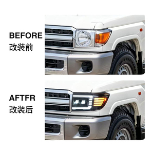 Фары Maictop: Горячая распродажа светодиодных фар головного света, дневных ходовых огней (ДХО) для Toyota Land Cruiser 70 Series LC76, LC79, LC78 - Product Image 6