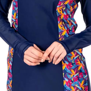 Maillot de bain professionnel 2 pièces pour femme, séchage rapide, coupe haute, imprimé, Burkini, Rash Guard, pour le sport et la natation - Product Image 5