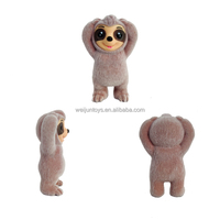 Vente en gros de figurines miniatures d'animaux en PVC floqué, collection de paresseux, boîte mystère, Weijun Chine, pour les enfants de 2 à 14 ans