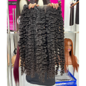 Cheveux humains bouclés birmans naturels extensions de cheveux vierges vietnamiennes à double tirage vendeur de paquets de cheveux humains bouclés birmans - Product Image 3