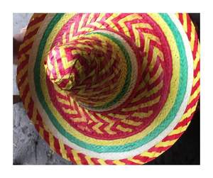 หมวกฟางแฟชั่นที่มีเฉดสีสดใส-หมวกฟางคุณภาพสูงเหมาะสำหรับกิจกรรมในท้องถิ่นและอุปกรณ์คอสเพลย์ - Product Image 3