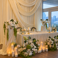 Table de bienvenue pour mariage en intérieur ou en extérieur, fleurs artificielles personnalisées, toiles de fond pour mariage, solutions de décoration de mariage