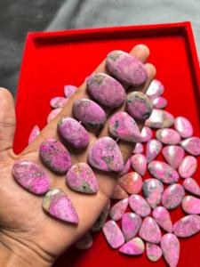 อัญมณีสีชมพูโคบอลต์แคลไซต์ทรงหลังเบี้ยเกรด AAA อัญมณีสีฟ้าแบบหลวมธรรมชาติ - Product Image 4