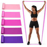 Bandas de Resistencia Planas Portátiles de TPE, Bandas Elásticas para Ejercicios de Yoga, Pilates, Fitness, Entrenamiento de Fuerza