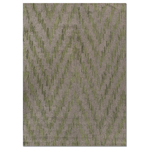 พรมลายเรียบง่าย Indusbar ทำจากขนสัตว์และใยวิสโคส สีเทาและสีดำ ทอแบบเรียบ สำหรับใช้ในบ้าน-ADWV-13014 - Product Image 1