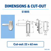 Loquet à ressort autobloquant en acier inoxydable 304 pour armoire électrique, boîte à outils, équipement industriel